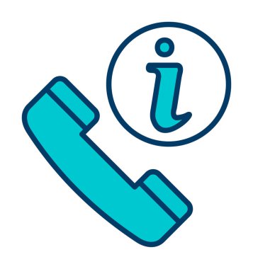 Basit çağrı bilgi simgesi, vektör illüstrasyonu