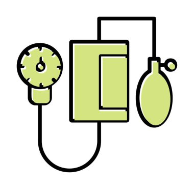 Basit Kan basıncı ölçüm simgesi, vektör illüstrasyonu