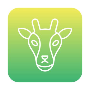 Zürafa baş web simgesi, vektör illüstrasyonu 