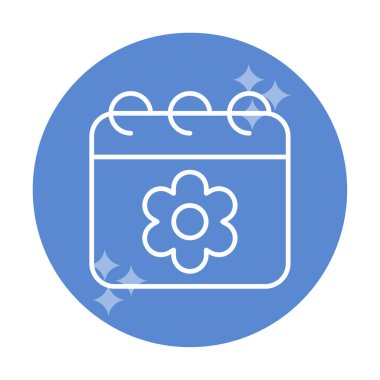 Sakura tarih simgesi, vektör çizimi 