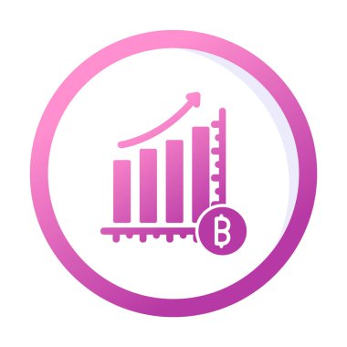 Kâr, kripto para birimi şeması, bitcoin vektör ilüstrasyonu