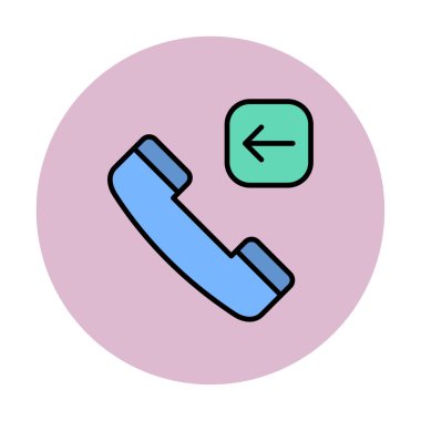 Gelen çağrı simgesi vektör illüstrasyonu