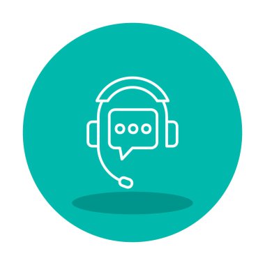 Basit Destek Hizmetleri simgesi, vektör illüstrasyonu