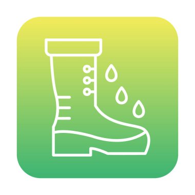 Basit Rainboot simgesi, vektör illüstrasyonu