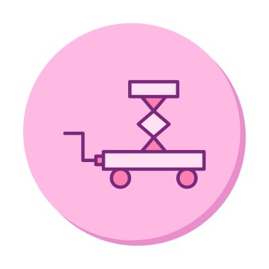 Makas kaldırma simgesi tasarımı, vektör illüstrasyonu