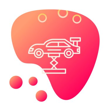 Araba Kaldırma simgesi, vektör illüstrasyonu 