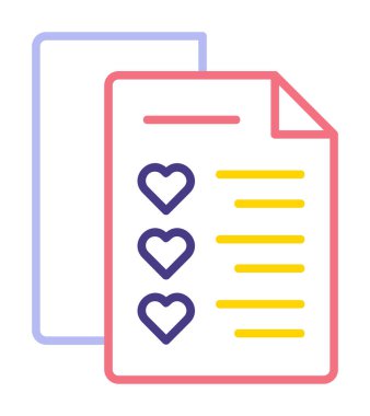 Dilek listesi. Web simgesi basit illüstrasyon 