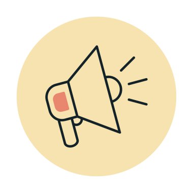 megafon ikonu. Hoparlör vektör illüstrasyonu. düz dizayn