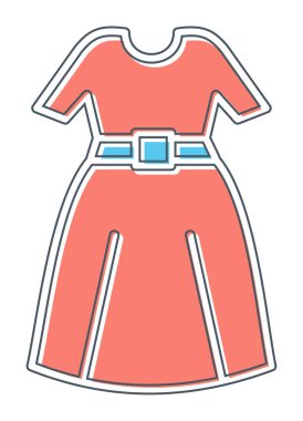 elbise web simgesi, vektör illüstrasyonu