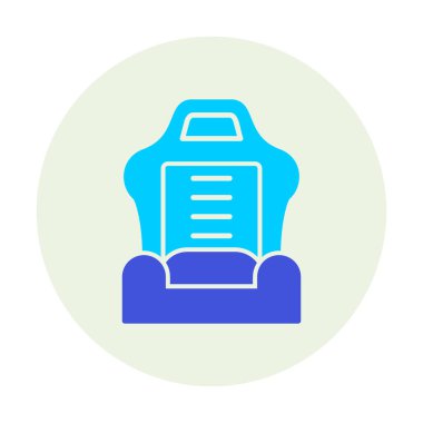 araba koltuğu simgesi, vektör illüstrasyonu 