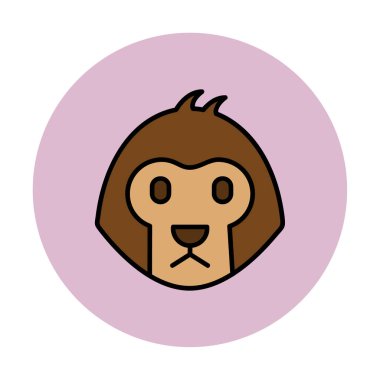  maymun arka planda izole. vektör illüstrasyonu