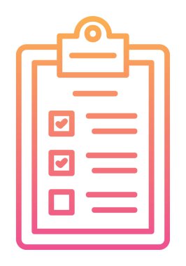 kontrol listesi simgesi, vektör illüstrasyonu 