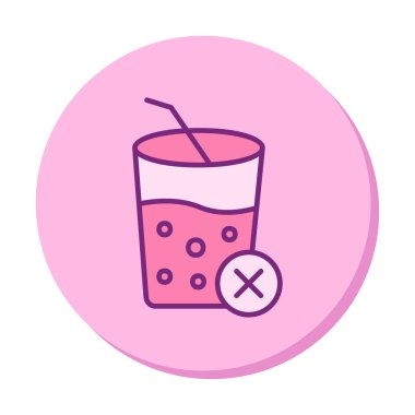 Meyve suyu işareti yok. Web simgesi basit illüstrasyon 