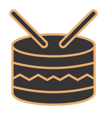 davul ikonu vektörü. Doğrusal biçim işareti 