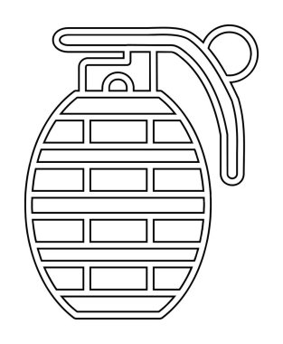 El bombası ağ simgesi, vektör illüstrasyonu