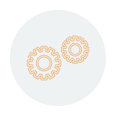 Gears'ı web simgesi, vektör çizim 