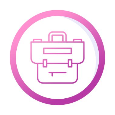 Portföy düz vektör simgesi