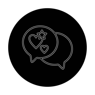 Basit konuşma balonu simgesi, vektör illüstrasyonu