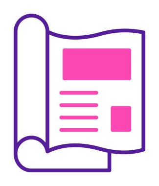 dergi simgesi, vektör illüstrasyonu basit tasarım