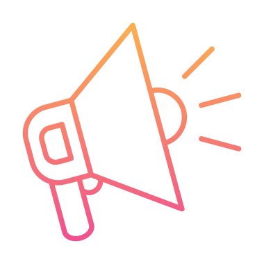 megafon ikonu. Hoparlör vektör illüstrasyonu. düz dizayn