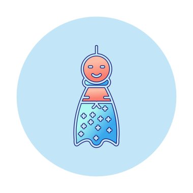 Teru Teru Bozu simgesi, vektör çizimi