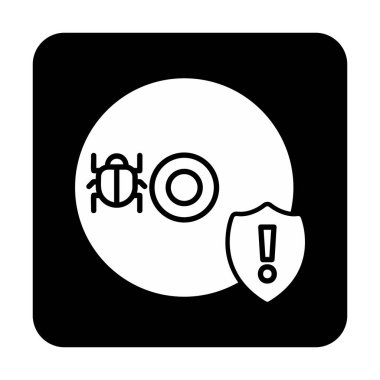 Cd Virüs simgesinin vektör çizimi 