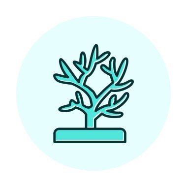 Mercan simgesi vektör illüstrasyonu