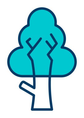 ağaç simgesi basit resimleme