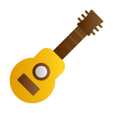 düz gitar simgesi vektör illüstrasyon tasarımı