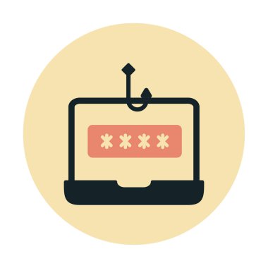  phishing satır simgesi vektör çizimi 