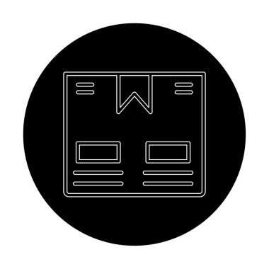 Taşıma Kutusunun vektör illüstrasyonu modern simge                             