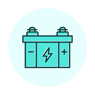 araba aküsü vektör illüstrasyonu