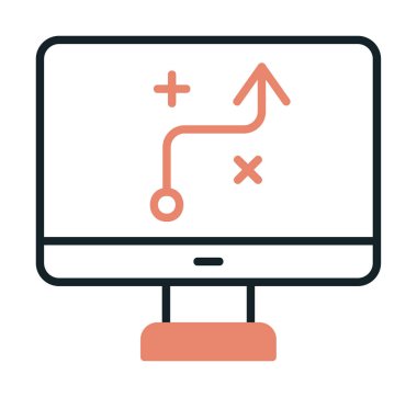 Basit Strateji simgesi, vektör illüstrasyonu