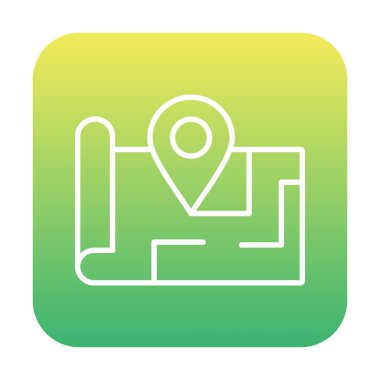 Konum iğnesi, vektör illüstrasyonlu harita simgesi