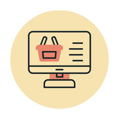 çevrimiçi alışveriş vektörü tasarımı                        