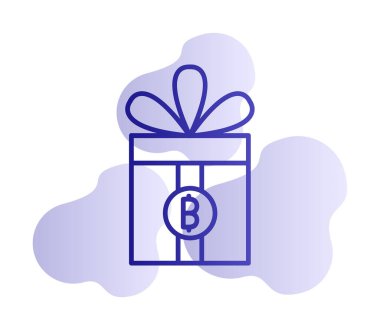 Basit bitcoin simgesi, vektör illüstrasyonu