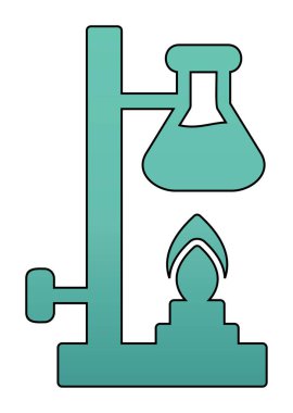 Basit Kimyasal Deney simgesi, vektör çizimi