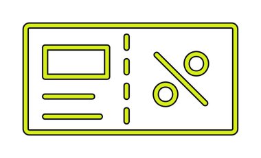 Faturacı Kara Cuma ikon vektör illüstrasyonu  