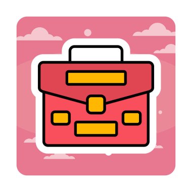 Portföy düz vektör simgesi