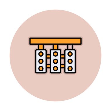 Trafik ışıkları web simgesi, vektör çizim 