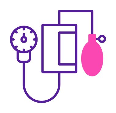 Basit Kan basıncı ölçüm simgesi, vektör illüstrasyonu