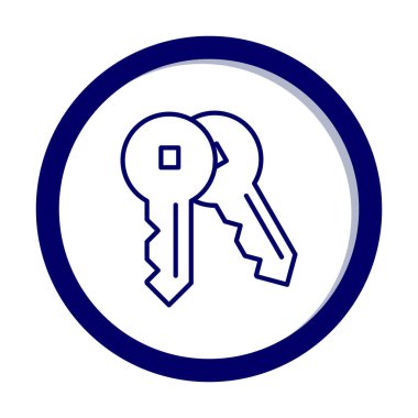 anahtar simgesi. düz dizayn. vektör illüstrasyonu 