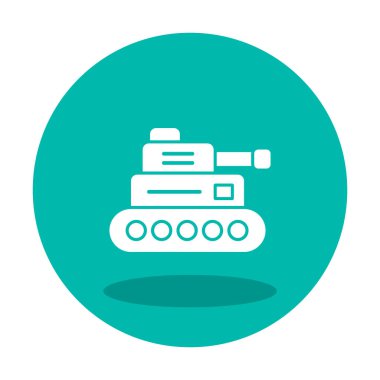 askeri tank simgesi vektör illüstrasyon