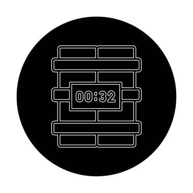 Zaman bombası ikonu vektör illüstrasyonu.