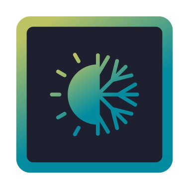 Hava durumu simgesi, vektör illüstrasyonu 