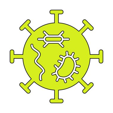 covid-19 parçacık işareti, vektör çizimi, virüs simgesi