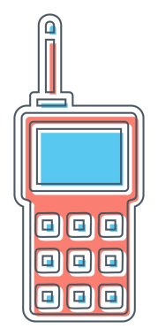 walkie talkie modern ikon vektör çizimi                                