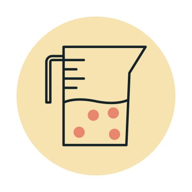 Beaker modern simgesinin vektör illüstrasyonu                          