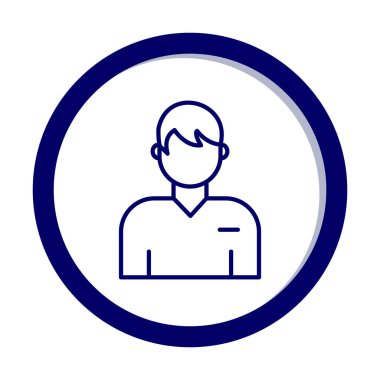 Erkek kullanıcı simgesi. Vektör çizim