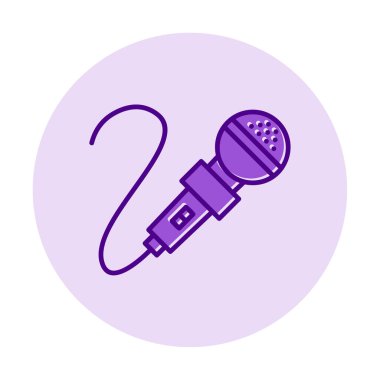 mikrofon web simge vektör çizim           
